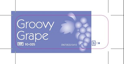 Groovy Grape Flavor Label (60 Second Taste Grape Flavor Label 0410)